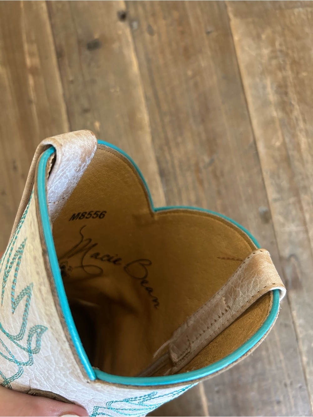 Macie Bean Boots Women's Taupe Suede Western Cowboy Boots with Embroidered Shaft - Picture 5 of 9